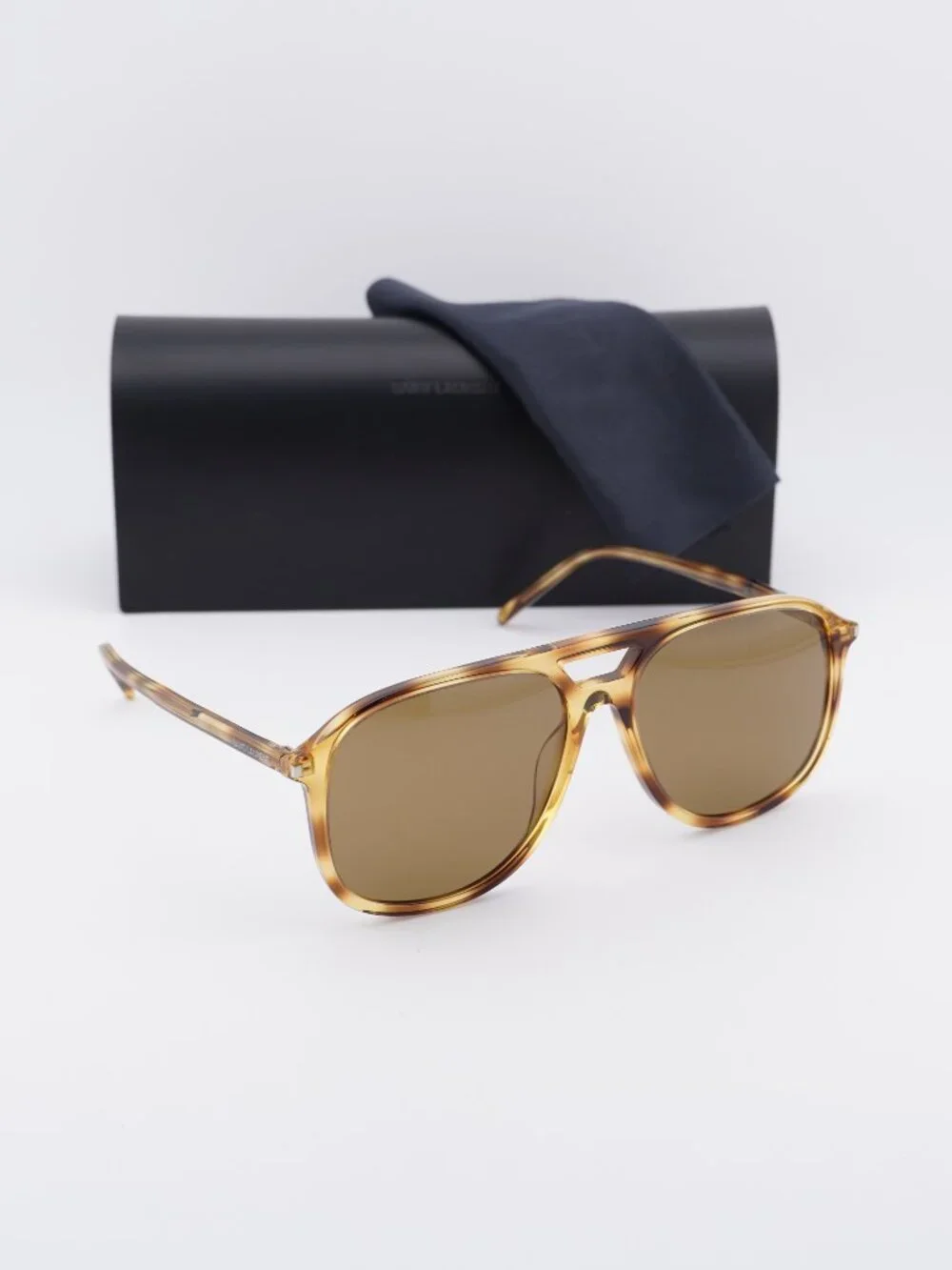 Saint Laurent SL476 003 Aviator Sunglasses - Havana / Brown